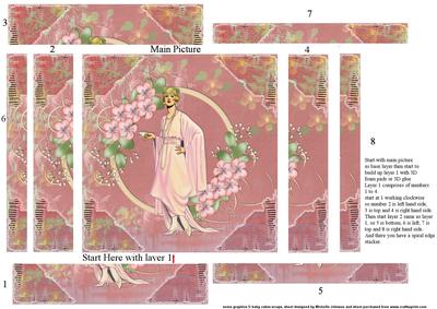Pretty in Pink Vintage Lady Spiral Edge Stacker