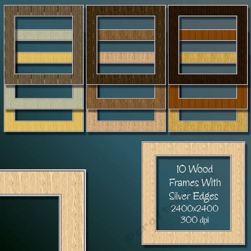 10 Wood Frames With Silver Edges 1