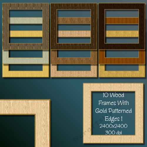 10 Wood Frames With Gold Edges 1