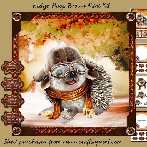 Hedge-Hugs Brown (Multi-Use Humorous And Regular) Mini Kit