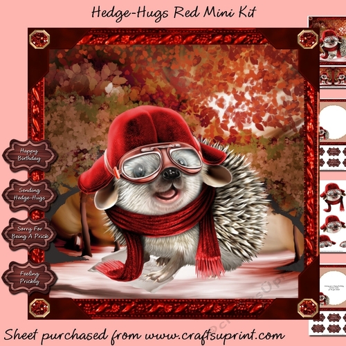 Hedge-Hugs Red (Multi-Use Humorous And Regular) Mini Kit