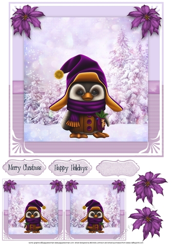 Christmas Penguin Card Front