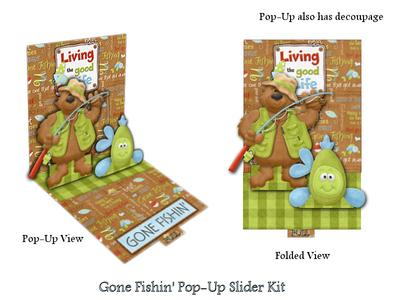 Gone Fishin' Pop-up Slider Card Kit