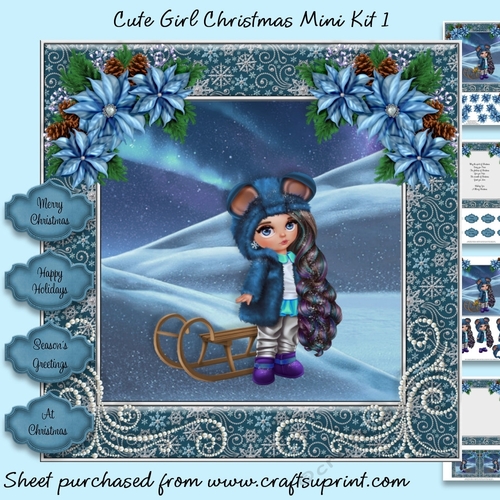 Cute Girl Christmas Mini Kit 1