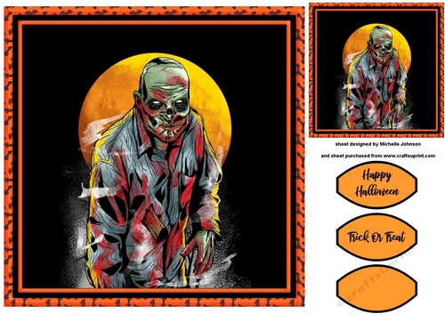 Halloween Walking Dead Zombie Quick Card