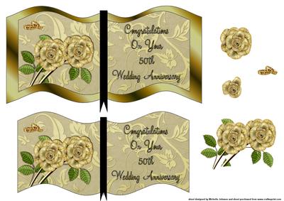 Golden Wedding Anniversary Book Sheet