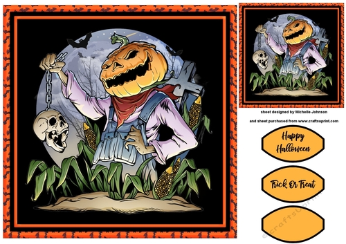 Halloween Pumpkin Zombie Monster Quick Card