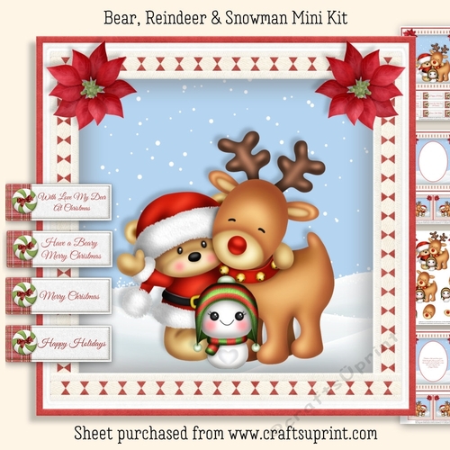 Bear, Reindeer And Snowman Mini Kit