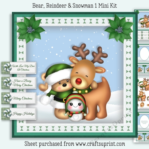 Bear, Reindeer And Snowman Mini Kit 1