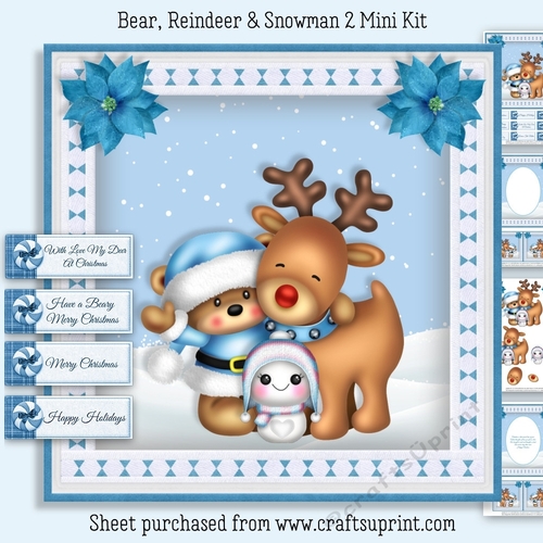 Bear, Reindeer And Snowman Mini Kit 2