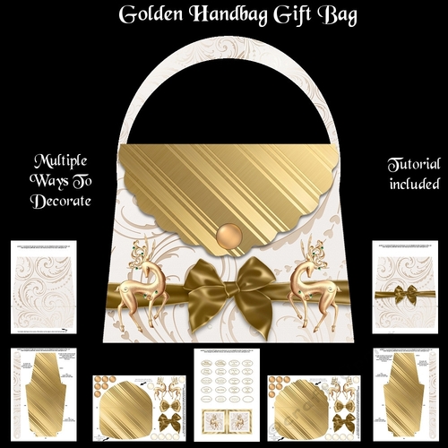 Golden Handbag Gift Bag Kit