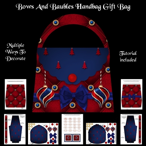 Bows And Baubles Handbag Gift Bag Kit