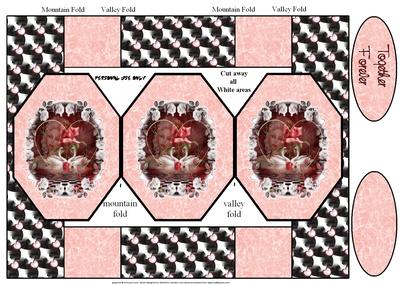 Together Forever Swans Octagon Pop-up Card