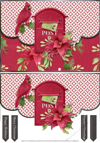 Christmas Post 1 Scalloped Edge Envelope Card