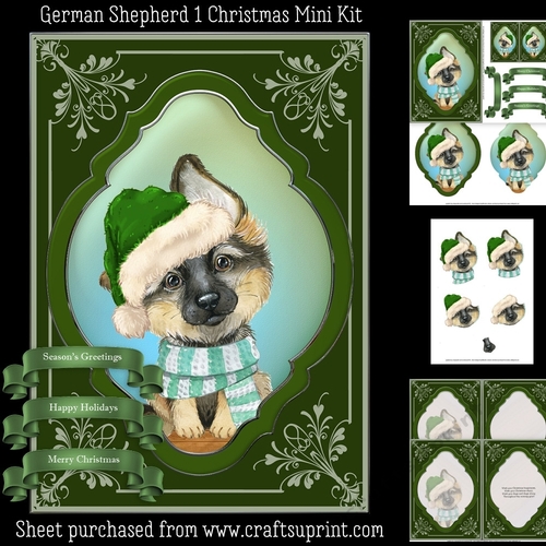 German Shepherd 1 Christmas Mini Kit