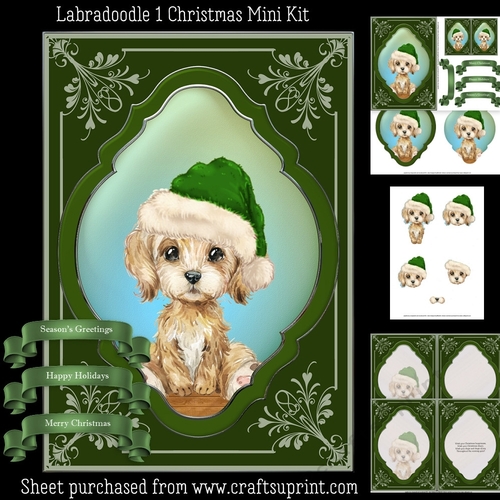 Labradoodle 1 Christmas Mini Kit