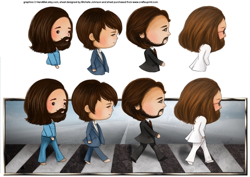 Beatles Abbey Road Over the Top Large Card