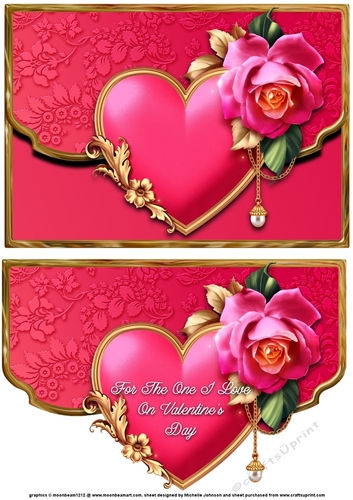 Royale Valentines Faux Envelope Card One I Love