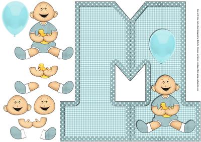 One Shaped Card with Decoupage for a Boy
