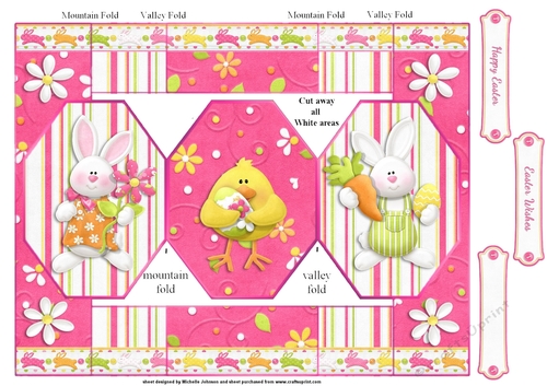 Easter Wishes Octagon Pop-up Card