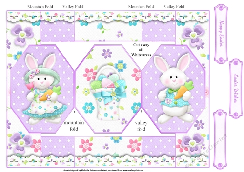 Easter Wishes 2 Octagon Pop-up Card