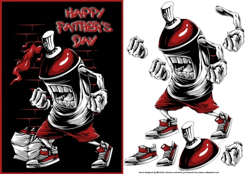 Graffiti Fathers Day Card Front