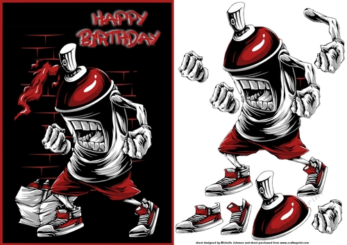 Graffiti birthday Card Front