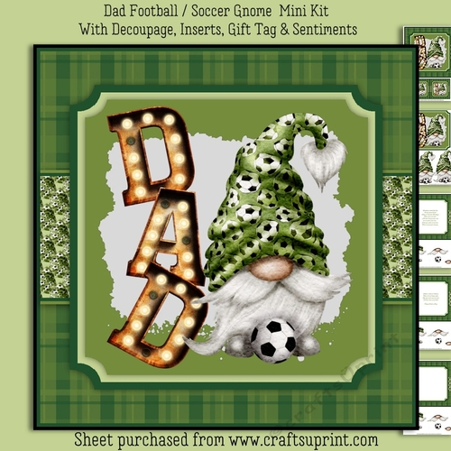 Dad Football / Soccer Gnome Mini Kit