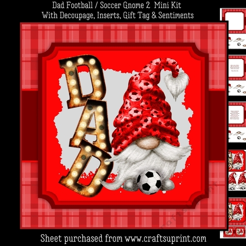 Dad Football / Soccer Gnome 2 Mini Kit