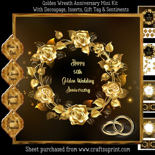 Golden Wreath Anniversary Mini Kit