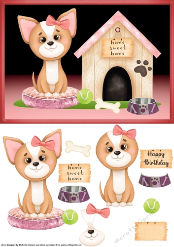 Chihuahua girl card front