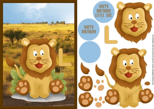 L Is For Lion Card Front