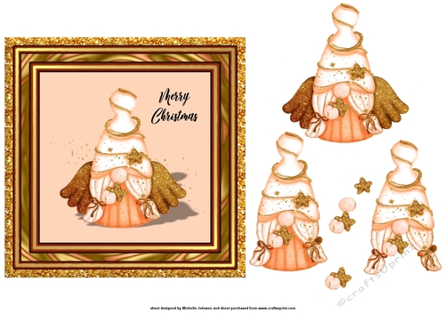 Christmas Gnome Angel Topper 1