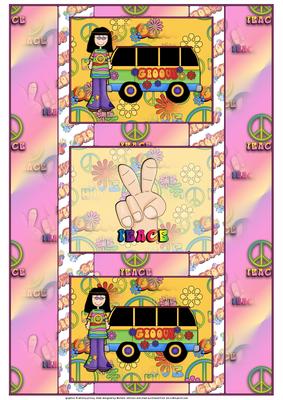 Groovy Female 3 Panel Fold Back Card