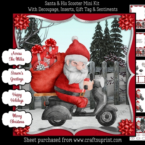 Santa & His Scooter Mini Kit