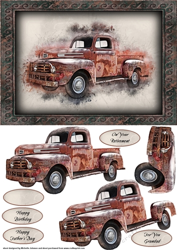 Vintage Truck Card Front