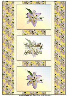 Lily 3 Panel Fold Back Card