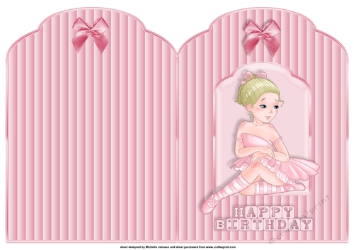 Pretty Ballerina Scalloped Top Quick Card