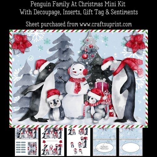 Penguin Family At Christmas Mini Kit