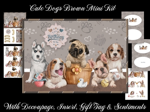 Cute Dogs Brown Mini Kit