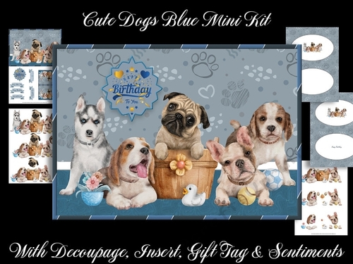 Cute Dogs Blue Mini Kit