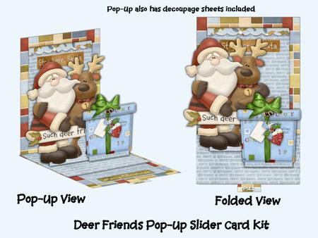 Deer Friends Santa and Reindeer Pop-up Slider Card Kit