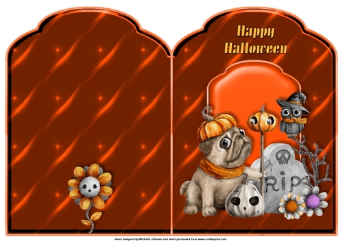 Halloween R.I.P Scalloped Top Quick Card