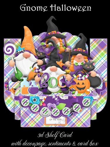 Gnome Halloween 3D Shelf Card with Card Box