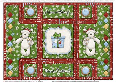 Beary Christmas Tri Fold Shutter Card