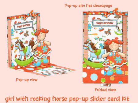 Toy Store Cute Girl with Rocking Horse Pop-up Slider Kit