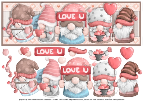 Valentines With My Gnomies Large DL Card 1