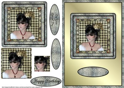 Pretty as a Picture Card Front with Pyramage