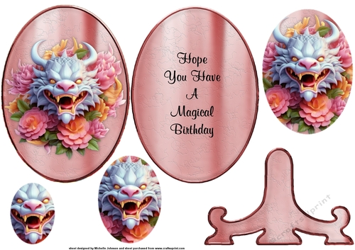 Magical Dragon Plate Card with Pyramage