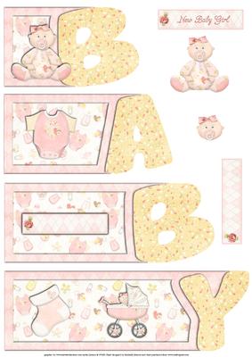 New Baby Girl Word Book Sheet